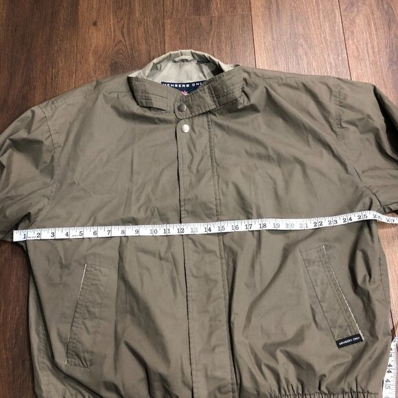 Vintage Members Only Mariner Jacket Windbreaker Mens Sz XL Olive Beige Full Zip - Picture 4 of 10